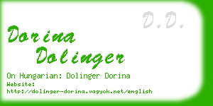 dorina dolinger business card